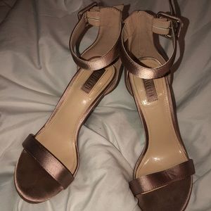 Forever 21 mauve, satin heels